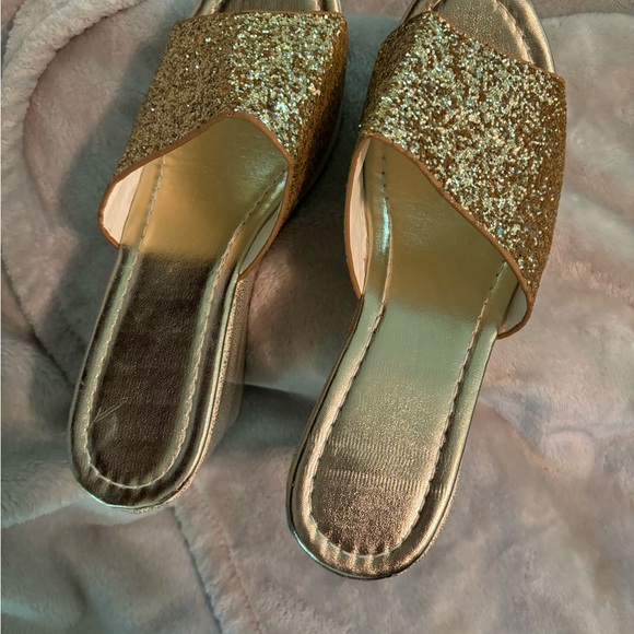 Glitter Mzluyin Wedge Sandals for Women Platform Beach Slide - Picture 3 of 12